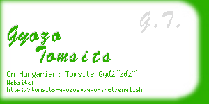 gyozo tomsits business card